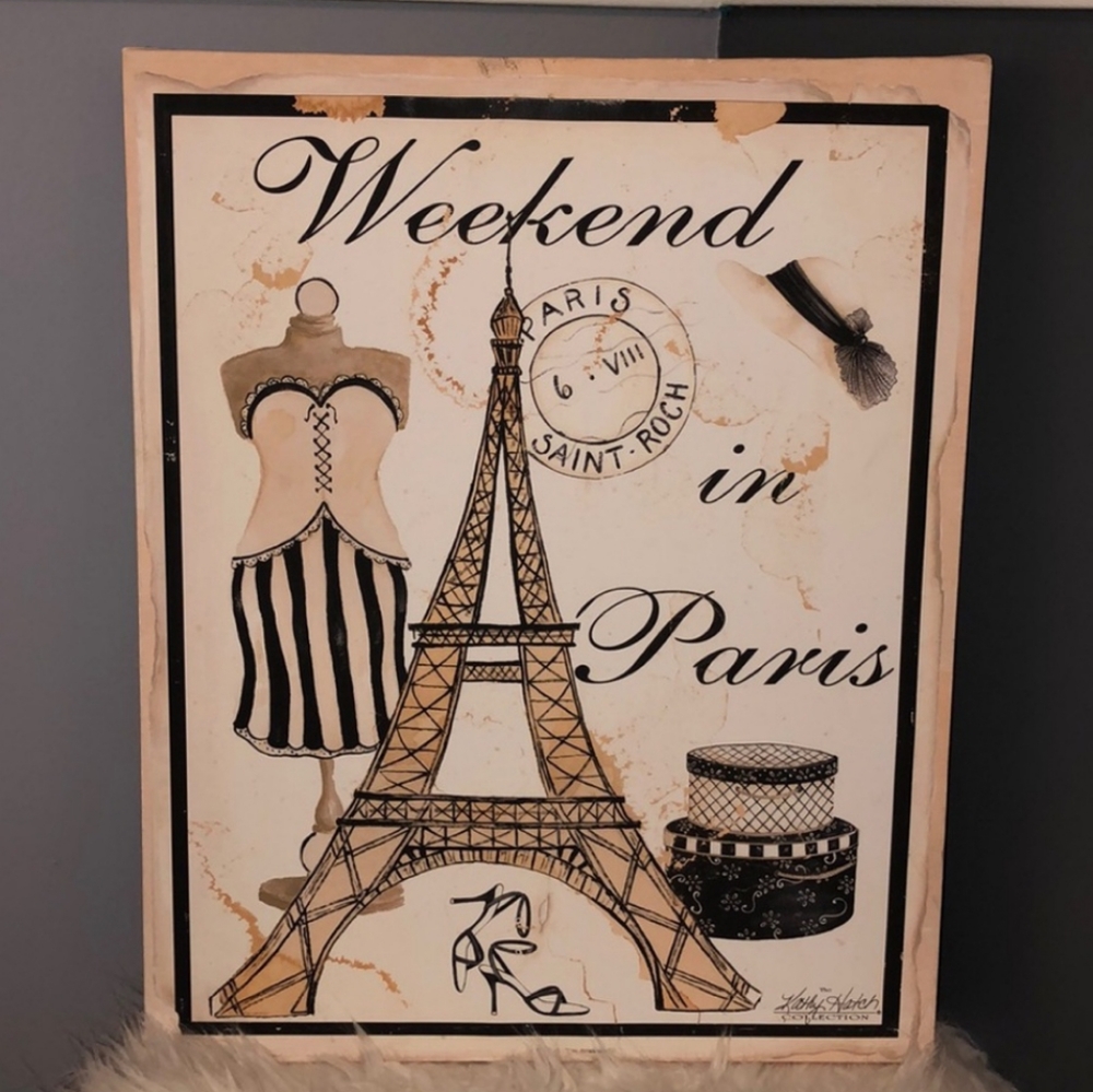 "Weekend In Paris" canvas wall art